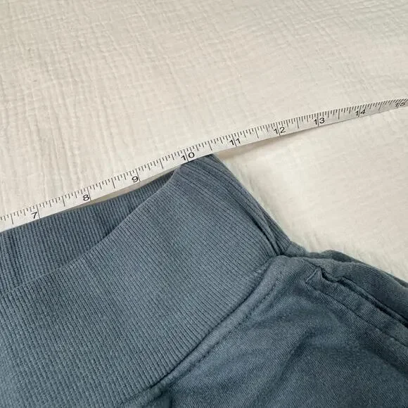 Pact Lounge Pants Blue Ribbed Waist Straight Leg Women’s Small Organic Cotton - Picture 12 of 16